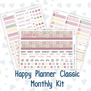 Kit 0232 - HP Classic - Monthly Kit - September - Heirloom Garten - Für Classic Happy Planner