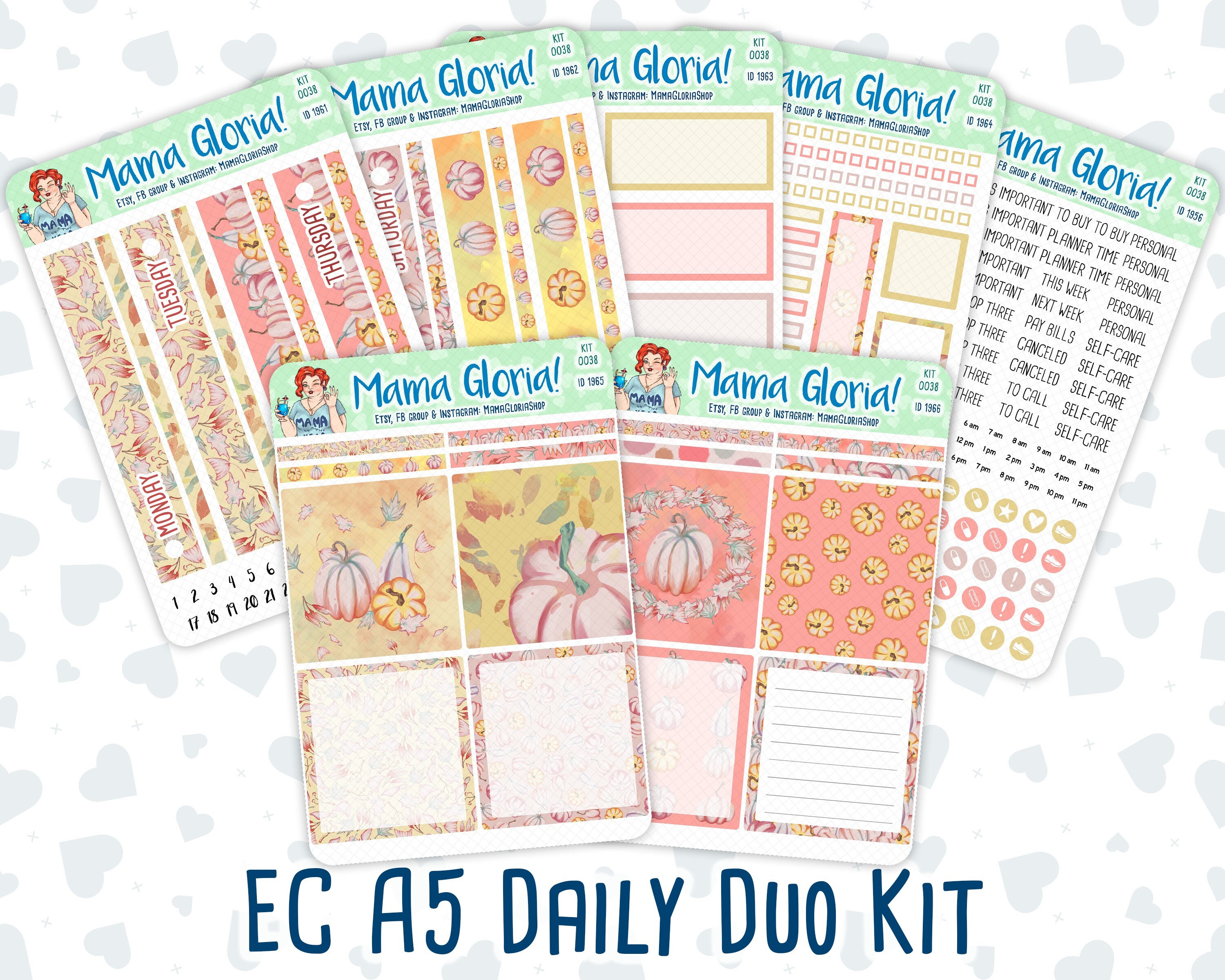 In The Moment - October - Fall-Autumn- Weekly Kit For Daily Duo EC Pl…