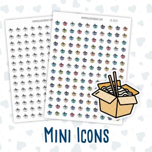 Takeout Box - Food Delivery - Quick Lunch - Doodle Icon-Sticker