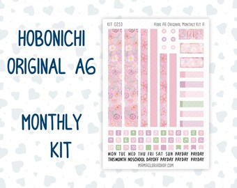 Kit 0253 - A6 Hobonichi Original - Månadspaket - Februari - Rosy Daydreams