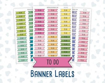To Do - Banner Label Stickers - Functional - For Planners – Color Pop