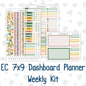 Kit 0226- Weekly Dashboard Planner - Erin Condren - July - Tropical Whimsy