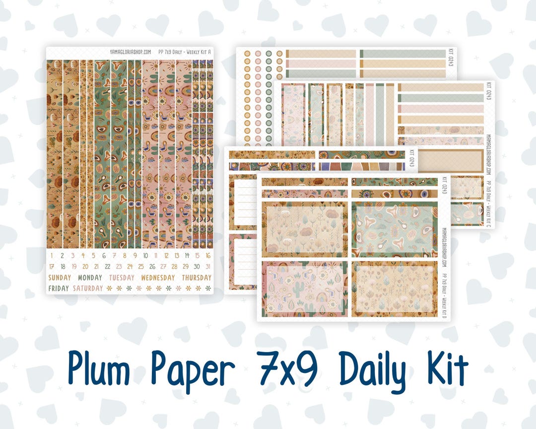Kit 0243 - 7x9 - Plum Paper Daily - Weekly Kit - November - Boho Autumn ...