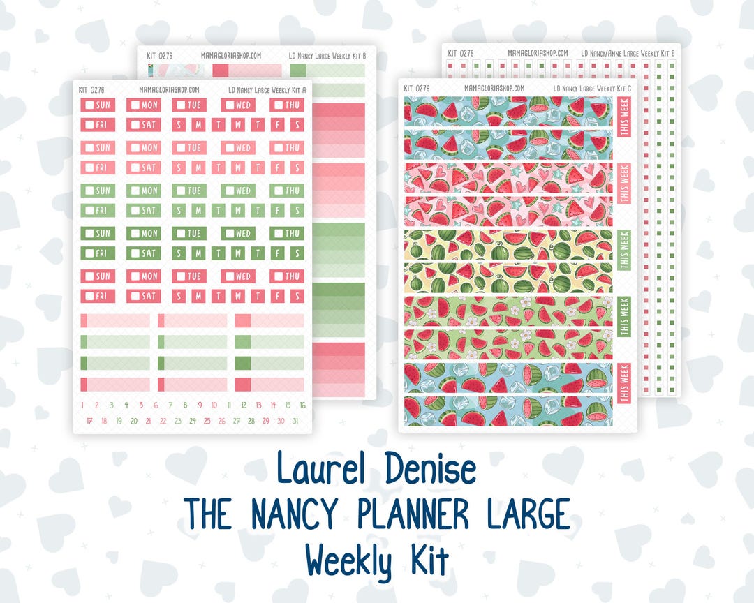 Kit 0276 - Laurel Denise the Nancy Planner Large - Weekly Kit - July ...