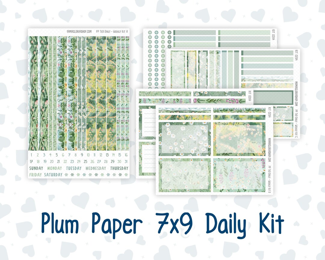 Kit 0264 - 7x9 - Plum Paper Daily - Weekly Kit - May - Spring Walk - Etsy