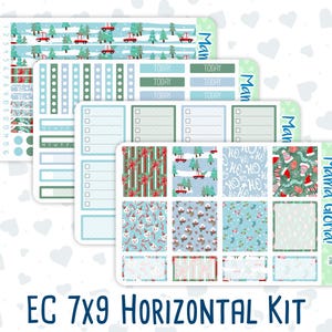 Kit 0196-7 x 9 winterwarmte: weekset voor horizontale EC-planners december-kerst!