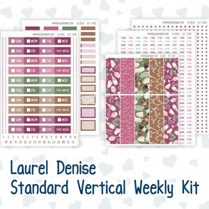 Kit 0185 Laurel Denise Format standard - Hebdomadaire - Disposition verticale - Heure du vin - Septembre - Automne