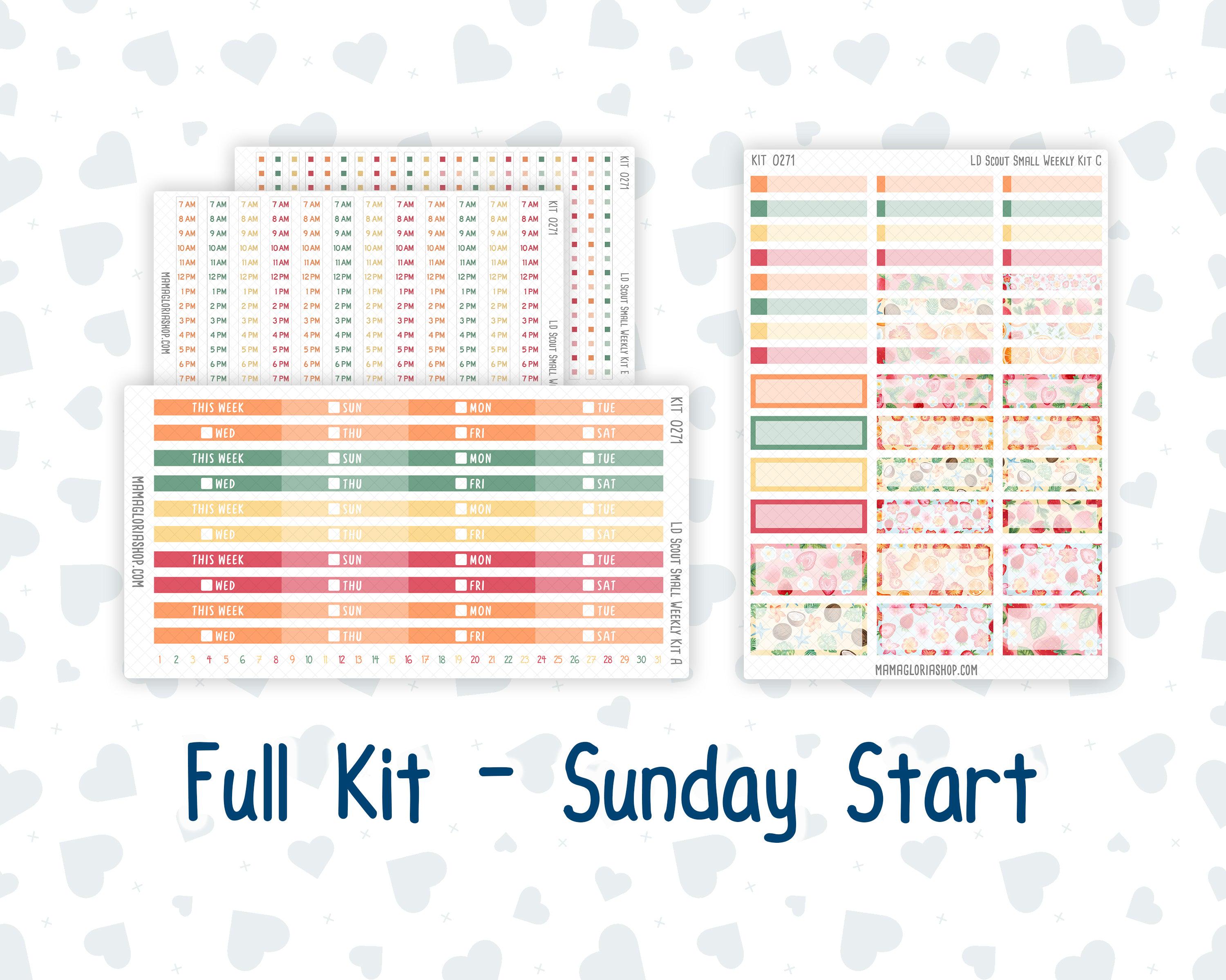 Kit 0271 - Laurel Denise the Scout Planner Small - Weekly Kit - June ...
