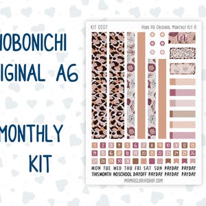 Kit 0207 A6 Hobonichi Original– Monthly - Wild Love - Februar