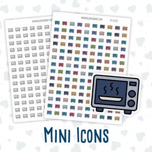 Micro-ondas - Refeições rápidas - Cozinhar no micro-ondas - Doodle Icon-Sticker