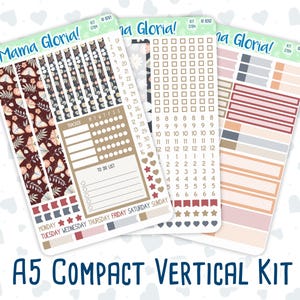 Kit 0194 - A5 Compact Vertical - Floral Dreams - Weekly - November- Fall