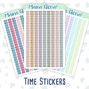 Tijdstip van de afspraak - tijdsblok - half uur - stickers voor planners