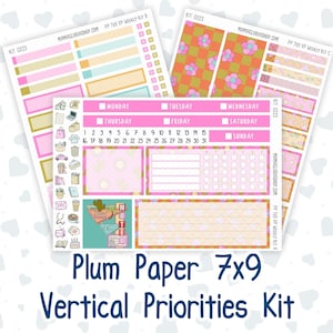 Kit 0223 - 7x9 - Vertical Priorities - Plum Paper - Weekly Kit - June - Route 66