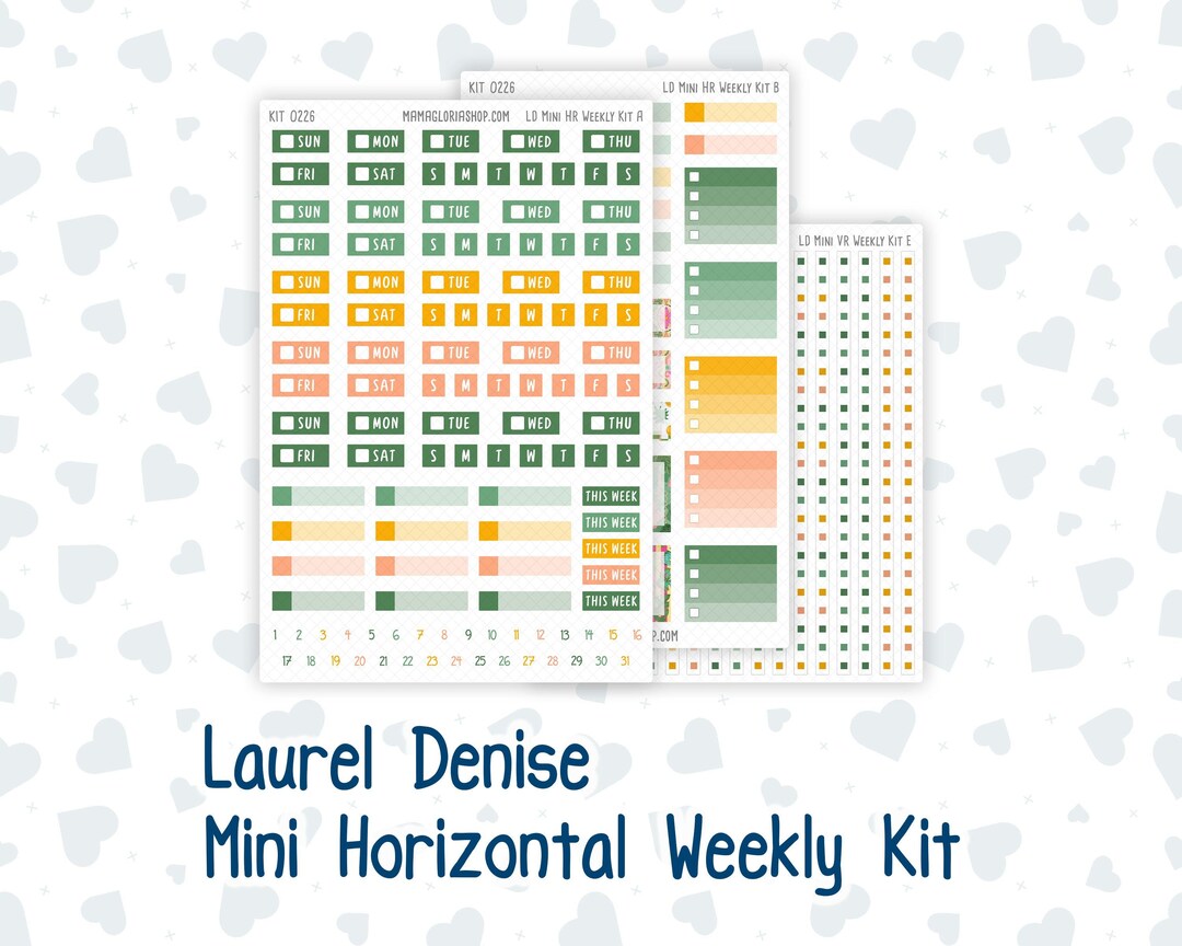 Kit 0226 - Laurel Denise Small the Nancy Planner - Horizontal - Weekly ...