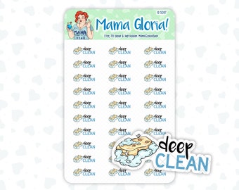 Deep Clean -  Text Sticker With Icon