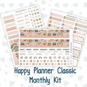 HP - Monthly - Kit 0209- Forest Friends - März - Für den klassischen Happy Planner