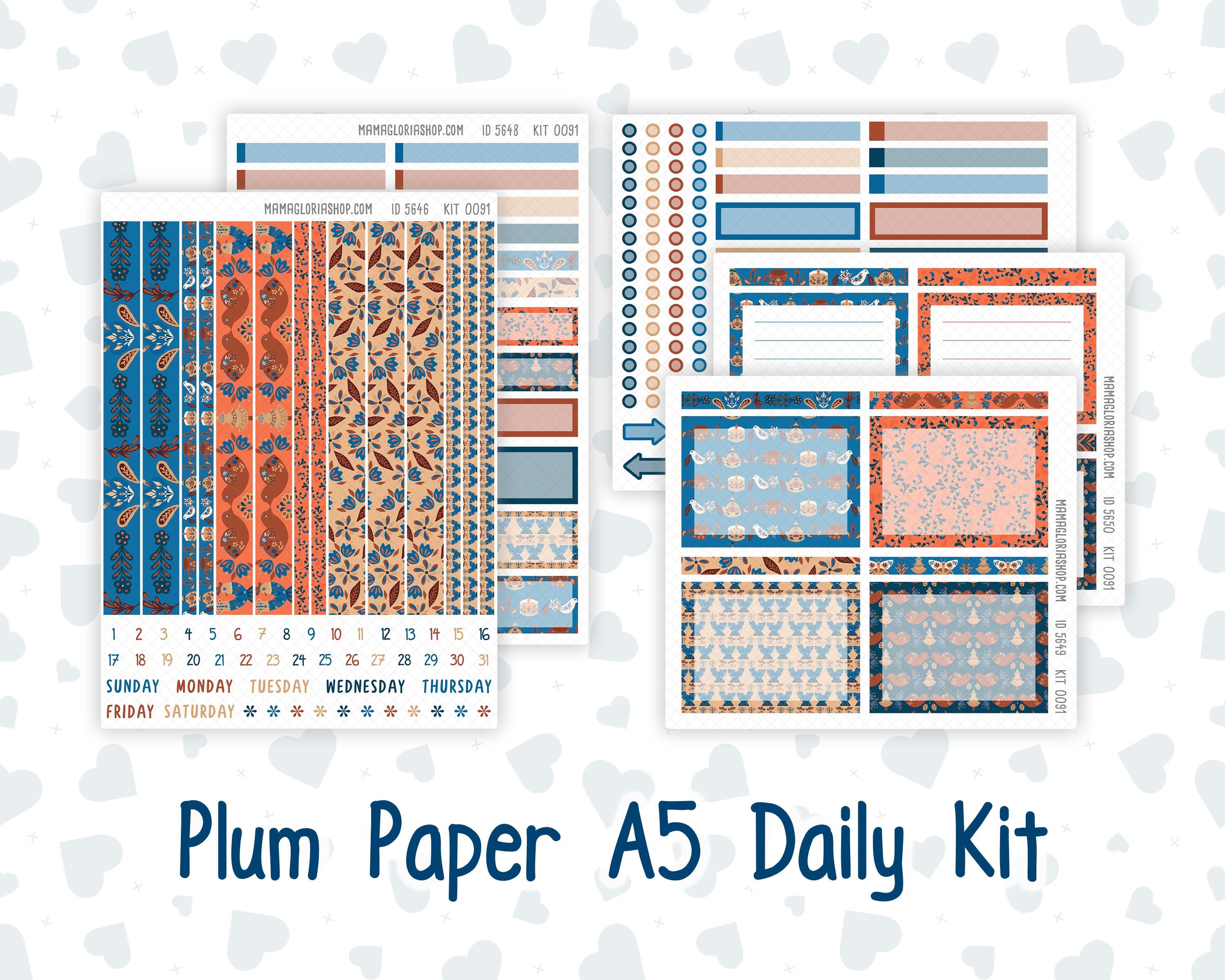 Kit 0091 A5 Plum Paper Daily - Nordic Autumn - Fall - Autumn