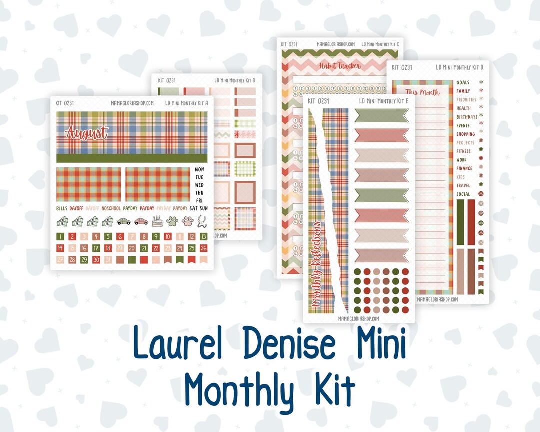 Kit 0231 - Laurel Denise Small the Nancy & Anne Planner - Former Mini ...