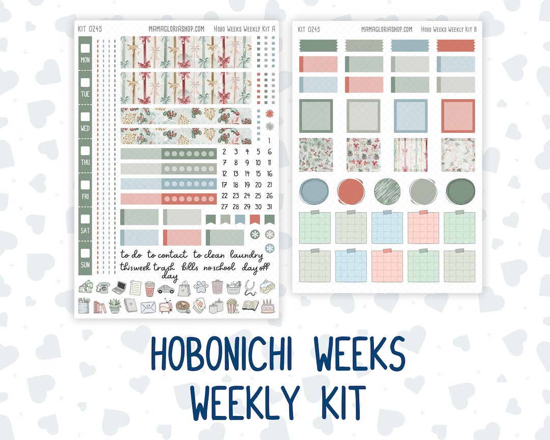 Kit 0245 - Hobonichi Weeks - Weekly Kit - December - Vintage Christmas ...