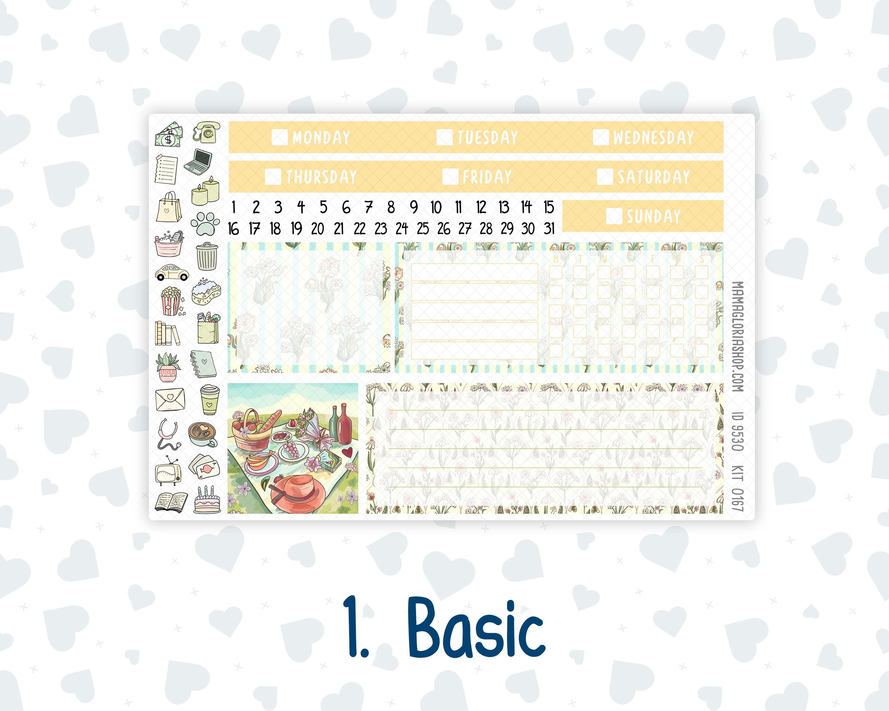 Kit 0167 7x9 Plum Paper Vertical Priorities - Picnic - Planner - Etsy