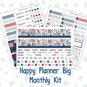HP - maandelijks - kit 0198 - Holiday Village - december - Kerstmis - For Big Happy Planner