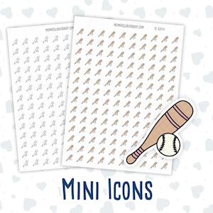 Baseball - Bat and Ball - Doodle Icon-Sticker