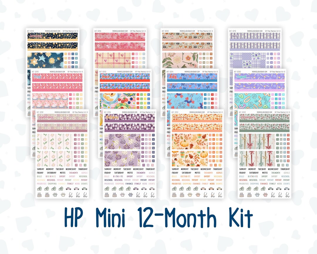 HP Mini- 12-month Kit - 2026 - for Mini Happy Planner - Etsy
