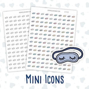 Sleep Mask - Bedtime - Sleep Tracker - Night Routine - Doodle Icon-Sticker