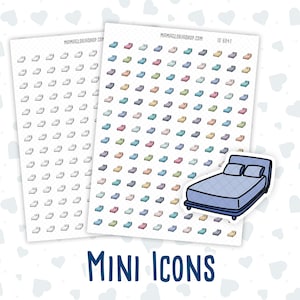 Bed- Bedroom - Sleep Tracker - Doodle Icon-Sticker