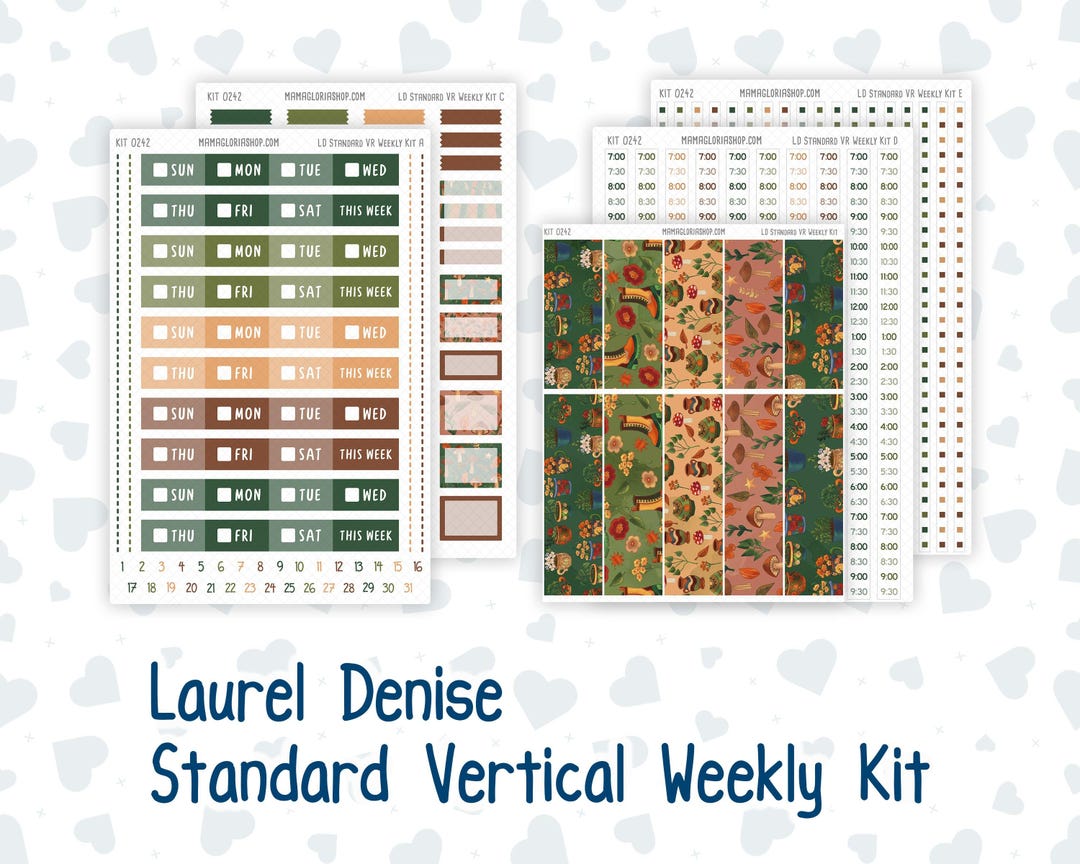 Kit 0242 - Laurel Denise Large the Anne Planner - Vertical - Weekly Kit ...