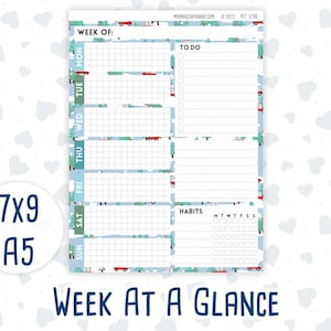 Kit 0196- Week in één oogopslag - winterse warmte - december - kerstmis - voor planners 7 x 9 en A5 - notitieboeken
