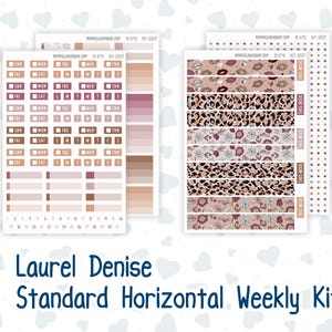 Kit 0207 Laurel Denise Taille standard - Hebdomadaire - Disposition horizontale - Wild Love - Février