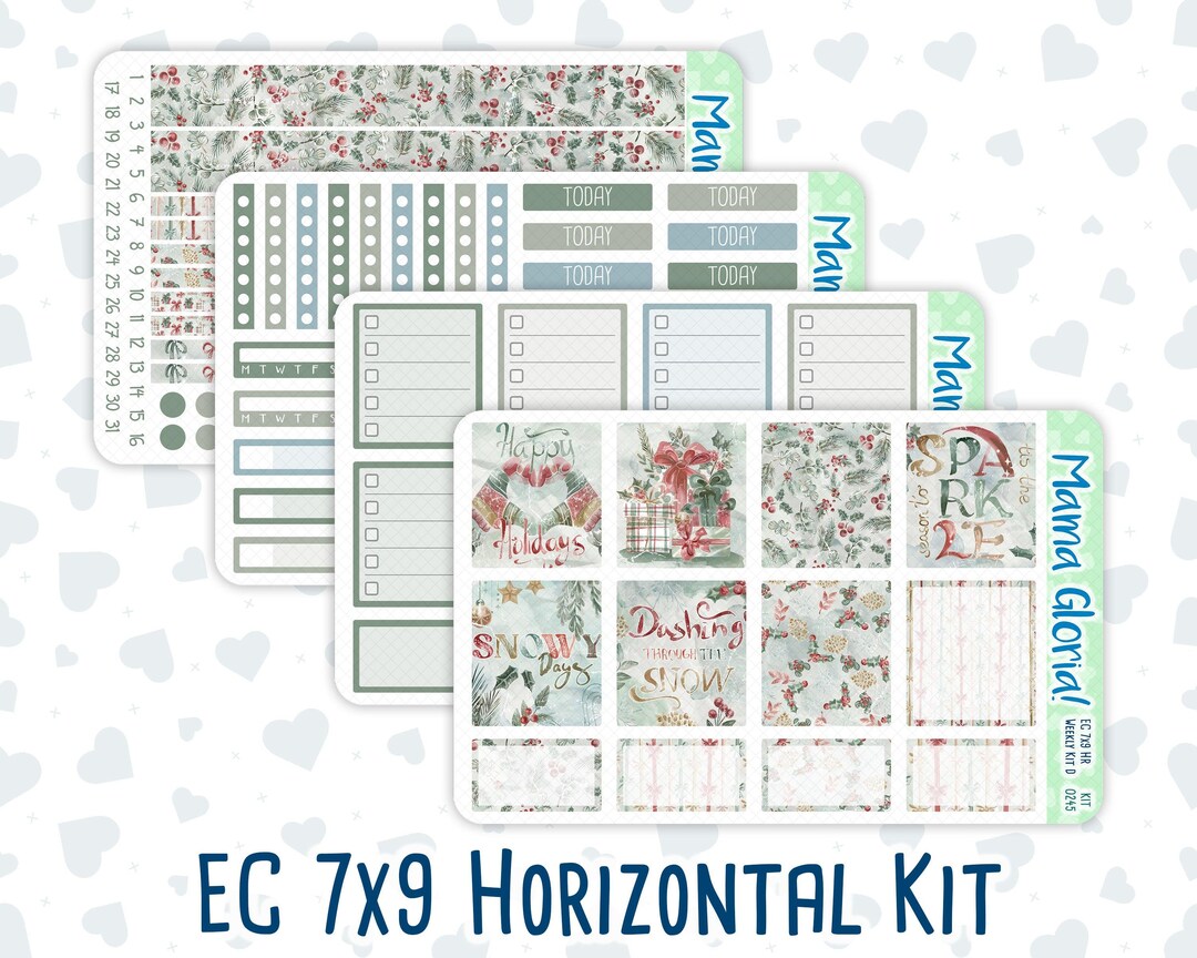 Kit 0245 - 7x9 - Horizontal - Weekly Kit - December - Vintage Christmas ...