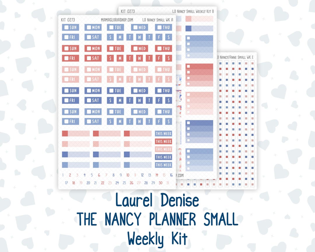 Kit 0273 - Laurel Denise the Nancy Planner Small - Weekly Kit - July ...