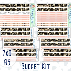 Kit 0200 - Budget - Golden Hour - voor planners 7 x 9 en A5 - notitieboeken - januari-nieuwjaar