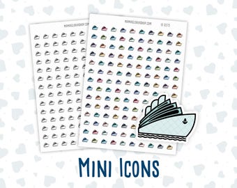 Bateau de croisière - Vacances - Voyage - Doodle Icon-Sticker