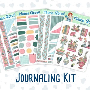 Kit 0177 - Books&Roses - Kit Journaling - Per Planner - Notebook - Journal