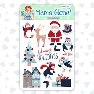 Kit 0198 - Clipart - vakantiedorp - voor planners - tijdschriften - december - kerst