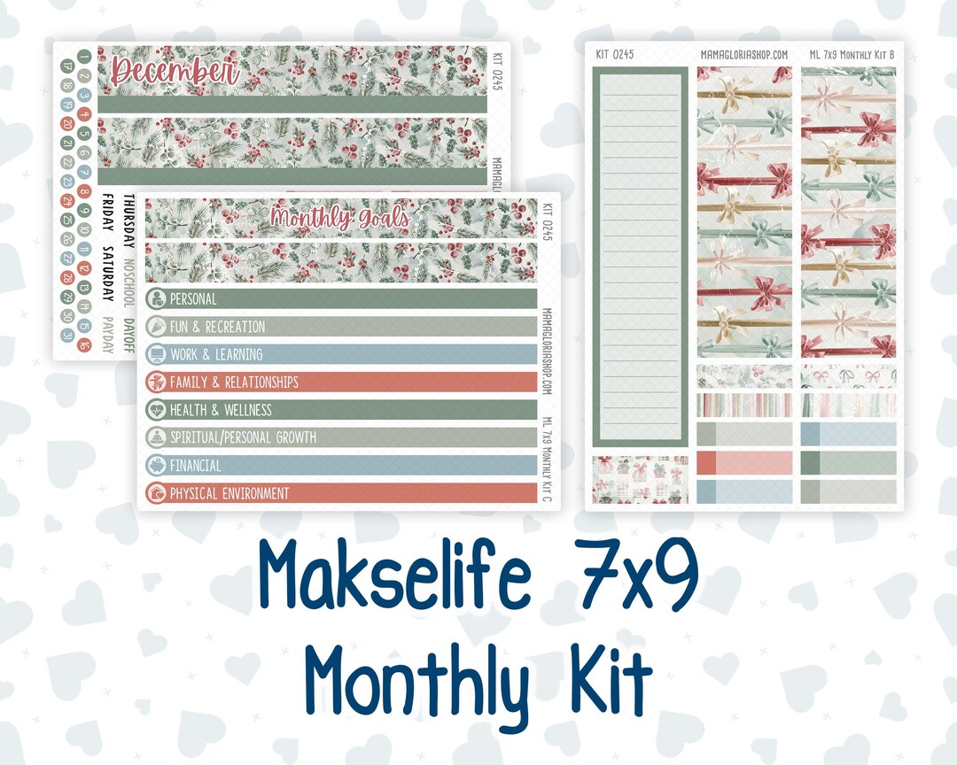 Kit 0245 - 7x9 - Makselife - Monthly Kit - December - Vintage Christmas ...