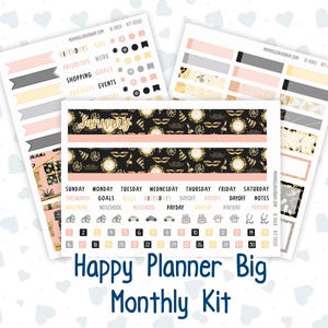 HP - maandelijks - Kit 0200 - Golden Hour - januari - Nieuwjaar - For Big Happy Planner