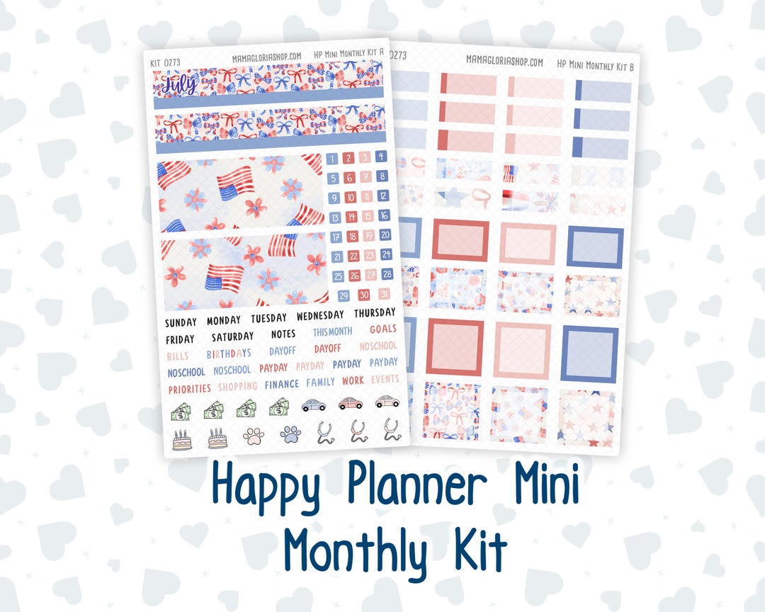 Kit 0273 - HP Mini - Monthly Kit - July - Americana in Bloom - for Mini ...