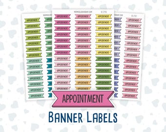Appointment - Banner Label Stickers - Functional - For Planners – Color Pop