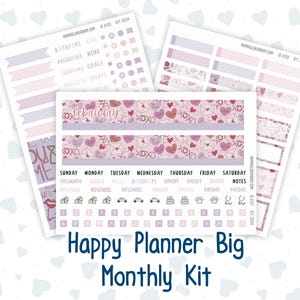 HP - Mensual - Kit 0204 - Jardín de San Valentín - Febrero - Para Big Happy Planner