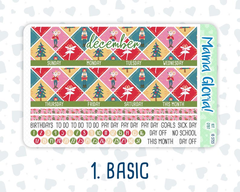 Kit 0197 7x9 Monthly Nutcracker Magic December Christmas for EC