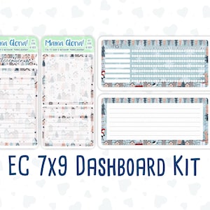Kit 0198-7 x 9 - Holiday Village - december - kerst - notitiepagina's - dashboardset - productiviteitspagina