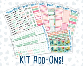 Kit 0156 Add Ons - Garden Therapy - March- Planner Stickers - Kit 2024