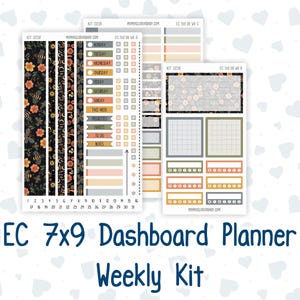 Kit 0238 - Weekly Dashboard Planner - Erin Condren - October - Starry Autumn Nights
