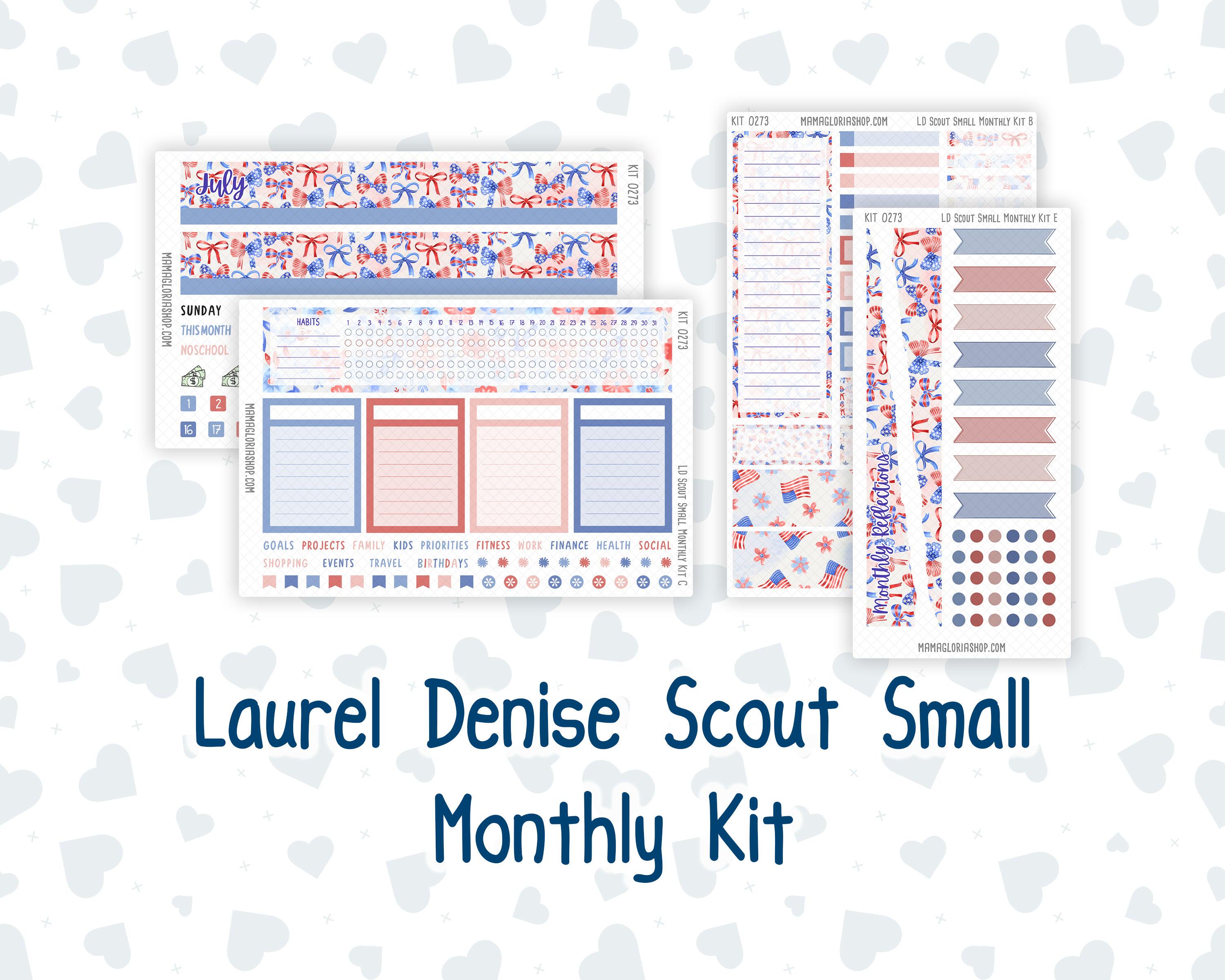 Kit 0273 - Laurel Denise the Scout Planner Small - Monthly Kit - July ...