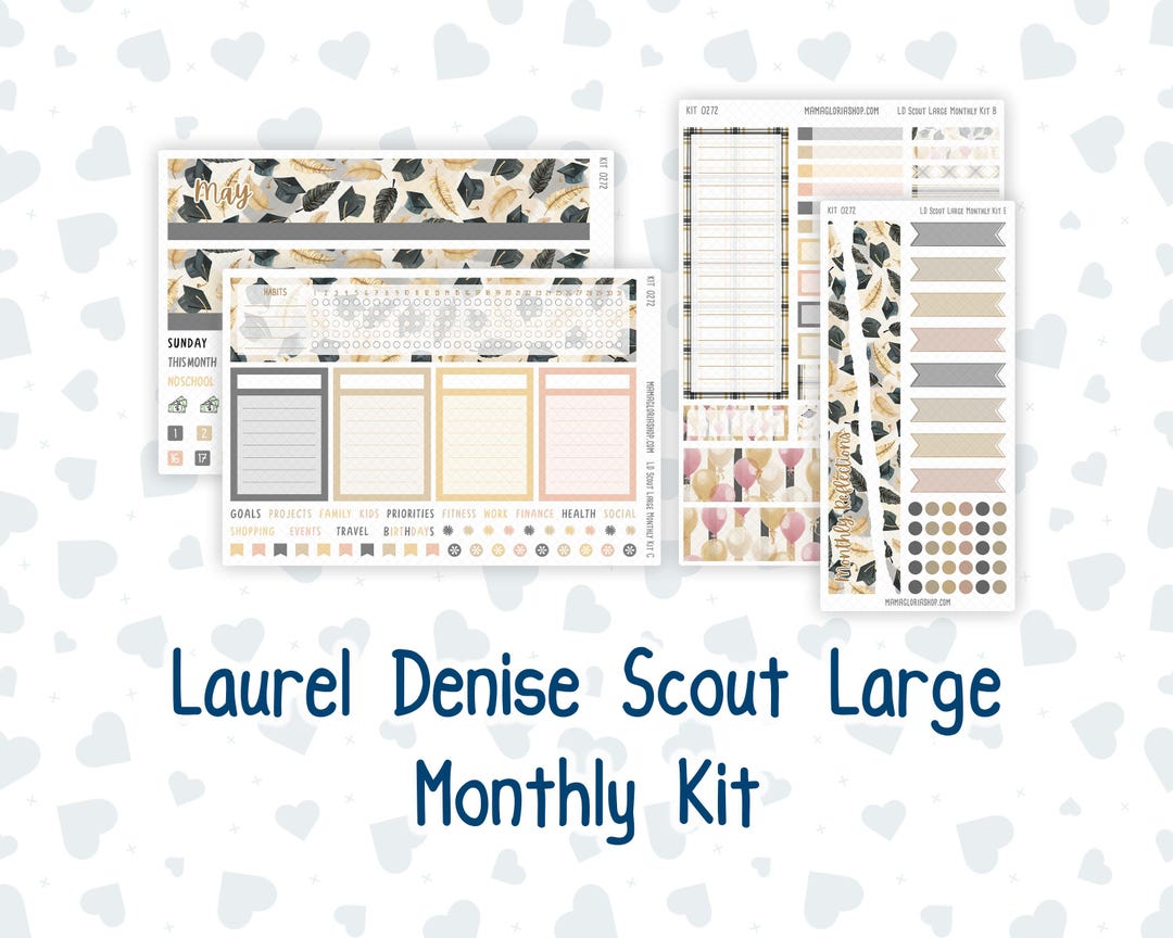 Kit 0272 - Laurel Denise the Scout Planner Large - Monthly Kit - May ...