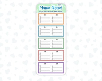 Lista de verificación de rutinas AM PM - Caja - Pegatinas para planificadores EC Daily Duo